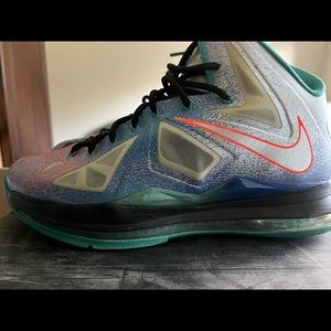 Lebron x pure platinum size 11 used